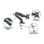 Soporte Brazo Para Monitor 17  A 32  Giratorio Inclinable Negro - Imagen 5