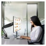 Soporte Brazo Para Monitor 17  A 32  Giratorio Inclinable Negro - Imagen 7