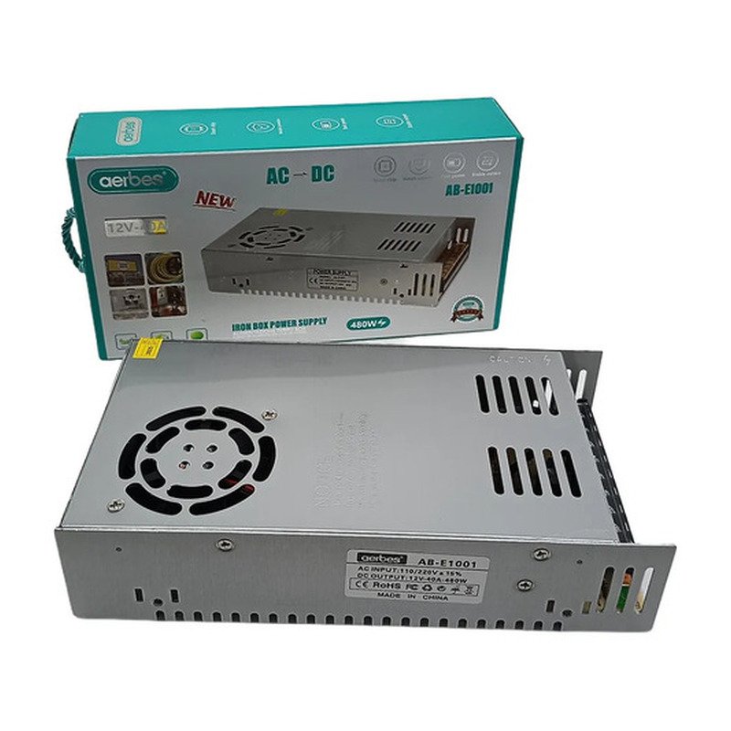 D_877489-MLU109050871782_032026-O.jpg Fuente Transformador 220v A 12v 40a Hasta 480w Led Cctv - Imagen 1