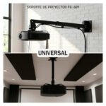 Soporte Universal Para Proyector Pared Y Techo Metal Robusto Negro - Imagen 6