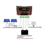 Regulador Controlador Panel Solar Carga Solar 20 Amperes - Imagen 8