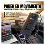 Inversor Convertidor De Corriente 12v A 220v Hasta 300w - Imagen 5