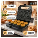 Máquina De Mini Donas 8 Unidades 750w Antiadherente Starlux Negro - Imagen 7