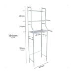 Estante Organizador Lavarropas Baño Metálico Rack 3 Niveles Blanco - Imagen 4