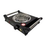 Anafe Cocina Cocinilla Eléctrico 1000w 1 Hornalla Con Asas Negro
