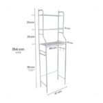 Estante Organizador Lavarropas Baño Metálico Rack 3 Niveles Blanco - Imagen 4