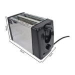 Tostadora Doble Potencia 650w 5 Niveles De Tostado Starlux Plateado