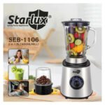 Licuadora Jarra Vidrio Con Moledor 800w 1,5 Litros Starlux Plateado - Imagen 9