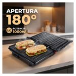 Sandwichera Grill Boma Placas Antiadherente 1000w 180 Grados Gris Oscuro - Imagen 10