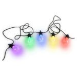 Guirnalda Solar 16 Focos Led Cálida Y Rgb 15m Control Remoto Negro - Imagen 3