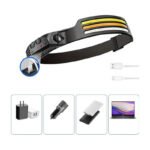 Linterna Vincha Frontal Luz Led Camping De Cabeza Multiluces Amarillo Negro - Imagen 14