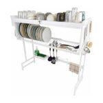 Escurridor De Platos Vajilla Sobre Pileta Con Puerta Blanco - Imagen 11
