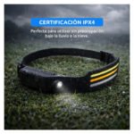 Linterna Vincha Frontal Luz Led Camping De Cabeza Multiluces Amarillo Negro - Imagen 19