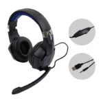 Auriculares Gamer Vincha Con Micrófono Color Negro Con Led Azul - Imagen 8