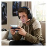 Auriculares Gamer Vincha Con Micrófono Color Negro Con Led Azul - Imagen 14