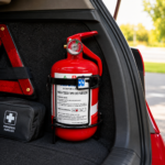 Extintor Polvo ABC Todo Tipo De Fuego 1 Kg Certificado UNIT Con Soporte Para Auto Camioneta - Imagen 2