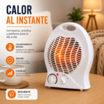 Calefactor Eléctrico 2000W Portátil 2 Potencias Termostato - Imagen 8