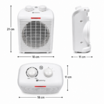 Caloventilador Calefactor 2000W Warmthy Bajo Consumo 2 Niveles - Imagen 4
