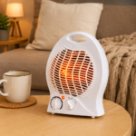Calefactor Eléctrico 2000W Portátil 2 Potencias Termostato - Imagen 6