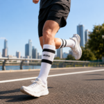 Medias Deportivas Gedo Unisex Blancas Con Rayas Para Fútbol Running - Imagen 5