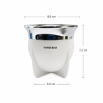 Mate Cerámica 230ml Revestido En Símil Cuero Cosechas Premium - Imagen 4