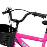 Bicicleta Infantil Rodado 16 Con Canasto Y Rueditas De Apoyo Rosa - Imagen 2