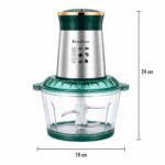 Picadora de Carne 2 Litros Bowl de Vidrio Silver Love 800W - Imagen 4