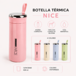Botella De Vidrio 400ml Con Tapa Hermética Nice - Imagen 2