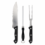 Set Kit Parrillero 3 Piezas Cuchillo Chaira Tenedor Acero Inoxidable Asado