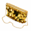 Cartera De Fiesta Mujer Dorada Con Lentejuelas Y Cadena Elegante