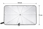 Parasol Tipo Paraguas Para Parabrisas Auto Camioneta Bloqueo Rayos UV 130 x 75 Cm - Imagen 5