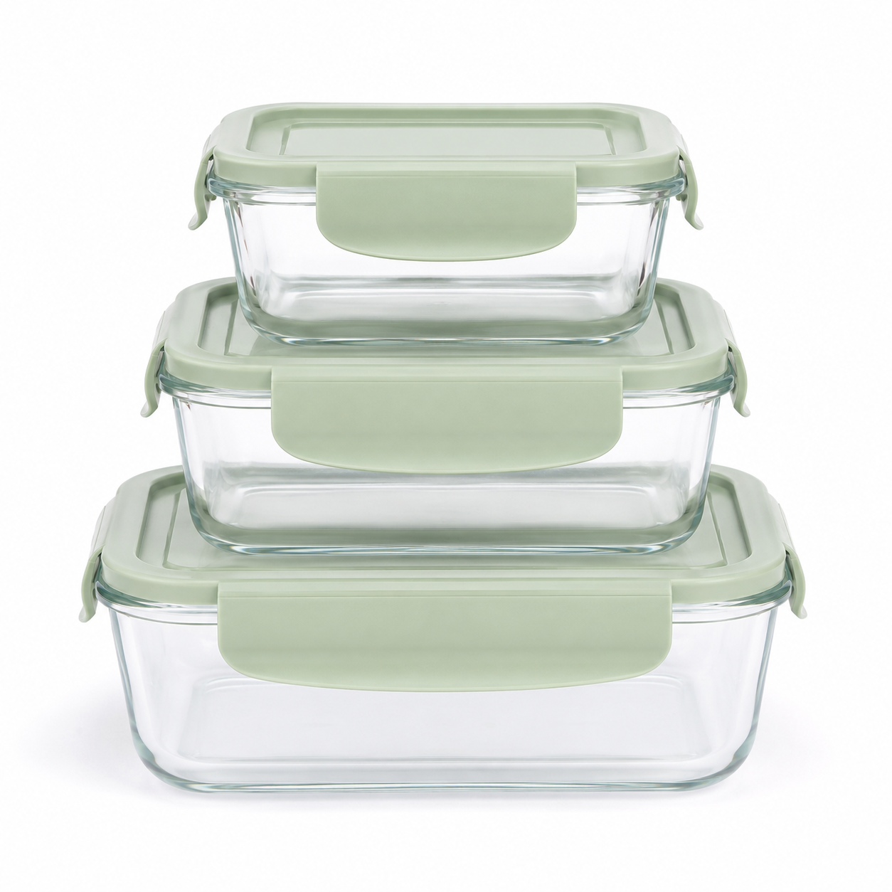 90E4FBB0-3918-449A-A9A5-6E6BF5396580 Set Juego De 3 Tuppers Bowls De Vidrio Borosilicato Herméticos Con Tapa - Imagen 1