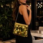 Cartera De Fiesta Mujer Dorada Con Lentejuelas Y Cadena Elegante - Imagen 5