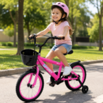 Bicicleta Infantil Rodado 16 Con Canasto Y Rueditas De Apoyo Rosa - Imagen 6