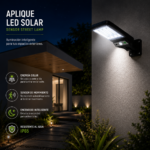 Foco Reflector Solar LED De Pared Con Sensor De Movimiento Y Control Remoto IP65 - Imagen 6