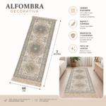 Alfombra Decorativa Pasillera 200 X 66 Cm Para Living Dormitorio - Imagen 6