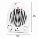 Caloventilador Calefactor Warmthy 2000W 2 Potencias Con Termostato - Imagen 3