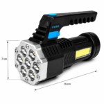 Linterna Táctica LED Recargable USB Con Luz Lateral COB - Imagen 5
