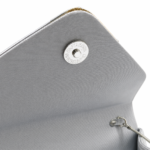 Cartera De Fiesta Mujer Plateada Elegante Clutch Con Cadena Desmontable - Imagen 3