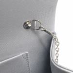 Cartera De Fiesta Mujer Plateada Elegante Clutch Con Cadena Desmontable - Imagen 5