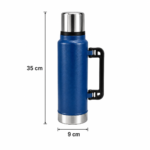 Termo Acero Inoxidable 1,3 Litros Doble Pared Térmico Con Manija y Taza Tapa - Imagen 4