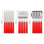 Juego Set De 6 Tenedores De Mesa Acero Inoxidable Cocina Mango de Plástico - Imagen 4