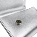 Cartera De Mano Fiesta Mujer Plateada Elegante Con Cierre Magnético - Imagen 3