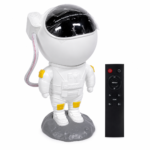 Proyector Galaxia Estrellas Astronauta Led Con Control Remoto Y Base Lunar