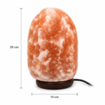 Lámpara De Sal Del Himalaya Natural Casi 3 Kg Con Base De Madera Luz Cálida Decorativa - Imagen 5