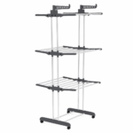 Tender Tendedero Plegable Vertical 3 Niveles Con Ruedas Para Ropa Lavadero