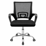 Silla De Oficina Ergonómica Con Apoyabrazos Respaldo Mesh Y Ruedas - Imagen 2