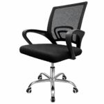 Silla De Oficina Ergonómica Con Apoyabrazos Respaldo Mesh Y Ruedas