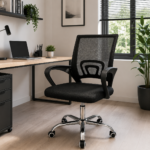 Silla De Oficina Ergonómica Con Apoyabrazos Respaldo Mesh Y Ruedas - Imagen 4