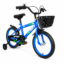 Bicicleta Infantil Rodado 16 Con Canasto Y Rueditas De Apoyo Azul